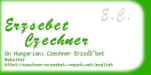 erzsebet czechner business card